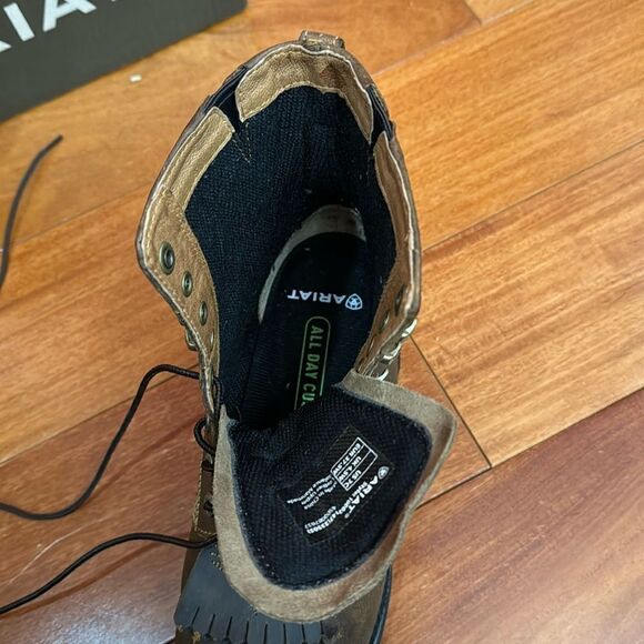 NIB Ariat Womens Heritage Lacer II Boots 10002147 Distressed Brown size 7 wide - Picture 7 of 10